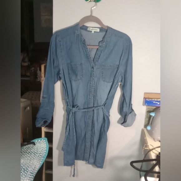 almost famous womens L denim dress - Picture 1 of 6